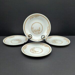 Corelle Oriental Wood Bread & Butter Plates Brown Bands Dessert Appetizer Plates